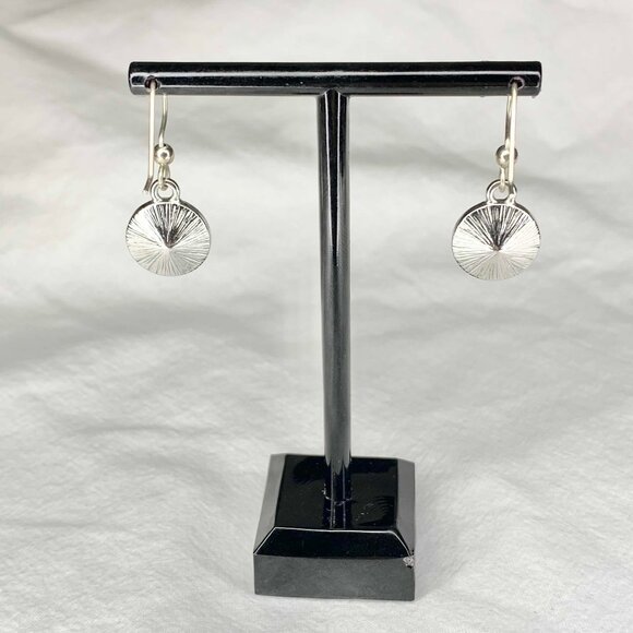 VTG Aurora Borealis Crystal Drop Earrings Sunburst Back Handmade Dangle Jewelry - Picture 4 of 6